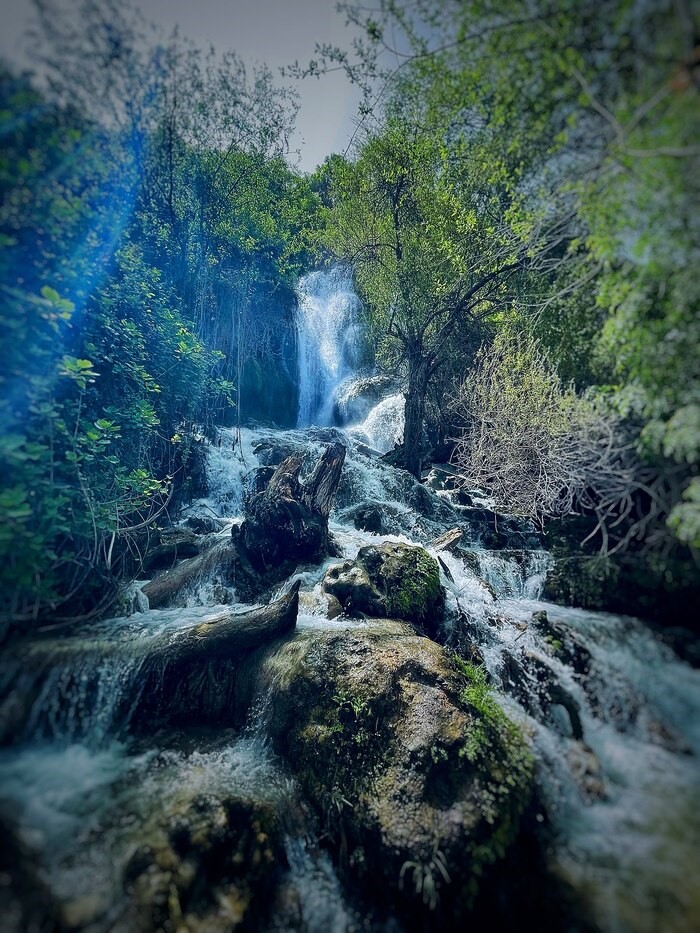 نمایی از آبشار رمقان - سفربازی