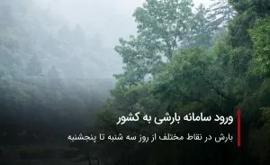 ورود سامانه بارشی به کشور